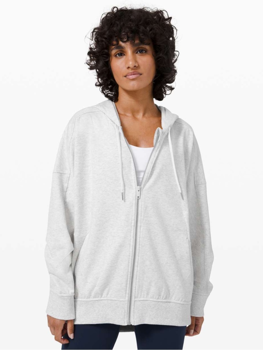 Lululemon Set Aside Zip Hoodie - Heathered Core Ultra Light Grey - XS / S